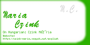 maria czink business card